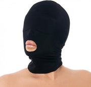 Rimba - Hood - Hoofdmasker Uit Elastische Stof Met Open Mond - Zwart