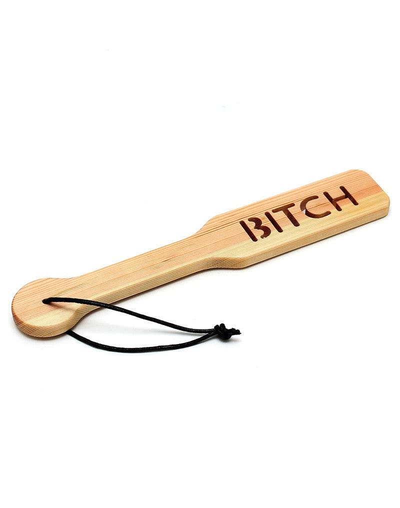 Rimba - Houten Spanking Paddle met Tekst 'Bitch'