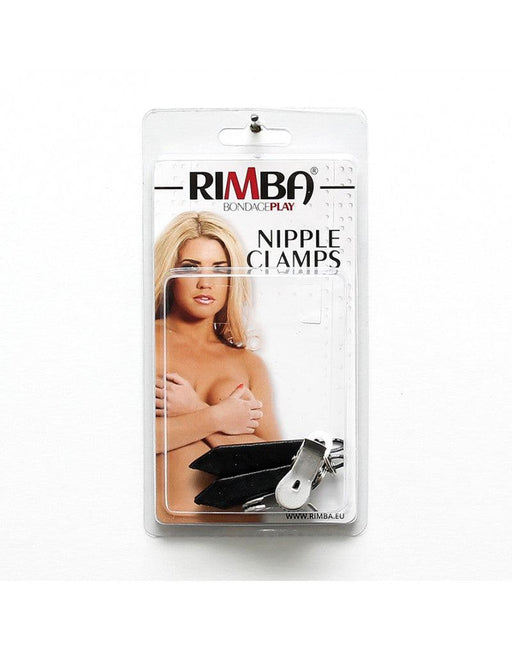 Rimba - Klemmen Met Zwart Leder beklede Gewichten-Erotiekvoordeel.nl