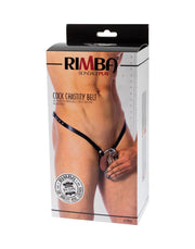 Rimba - Kuisheidsgordel - Leren Kuisheid Slip Met Metalen Kuisheidskooi - One Size