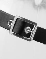 Rimba - Kuisheidsgordel - Leren Kuisheid Slip Met Metalen Kuisheidskooi - One Size