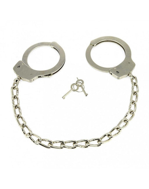 Rimba - Metalen Politie Voetboeien Met Ketting - Heavy Duty Cuffs - Stalen Voetboeien