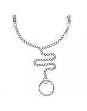 Rimba - Metalen Tepelklemmen Met Ketting En Scrotum Ring Ø 50 mm