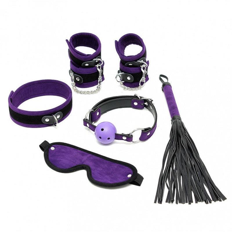 Rimba - Soft Bondage - Beginners Set - 6-delig - Zwart/Paars