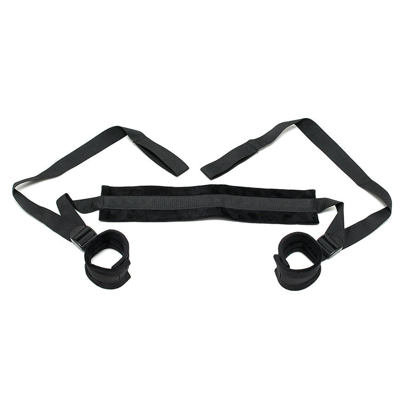 Rimba Bondage Play - Soft Bondage - Fixatieband Met Voetboeien - Zwart