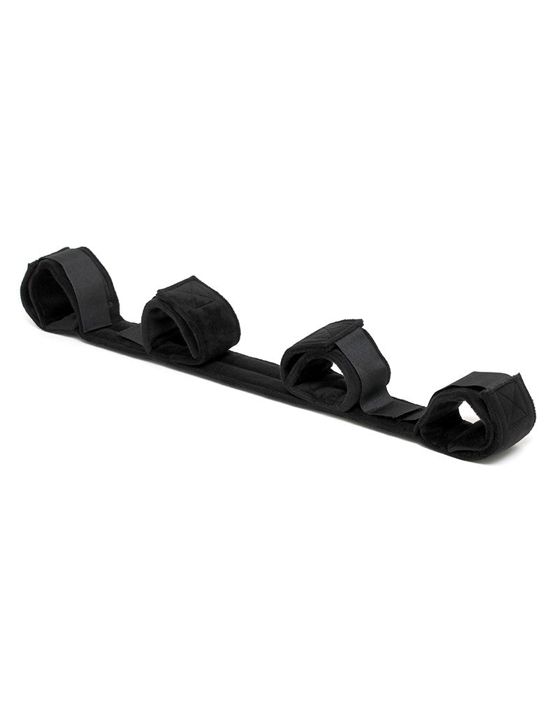 Rimba Bondage Play - Spreader Bar - spreidstang Met vier Boeien - Zwart