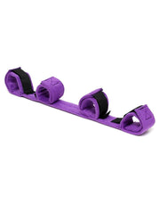 Rimba Bondage Play - Spreader Bar - spreidstang Met vier Boeien - Zwart/Paars