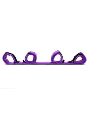 Rimba Bondage Play - Spreader Bar - spreidstang Met vier Boeien - Zwart/Paars