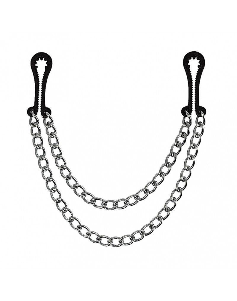 Rimba - Tepelklemmen - Plastic Getand - Met dubbele Ketting