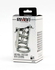 Rimba - Urinebuis Stretcher Met Cockring En Hangslot - RVS