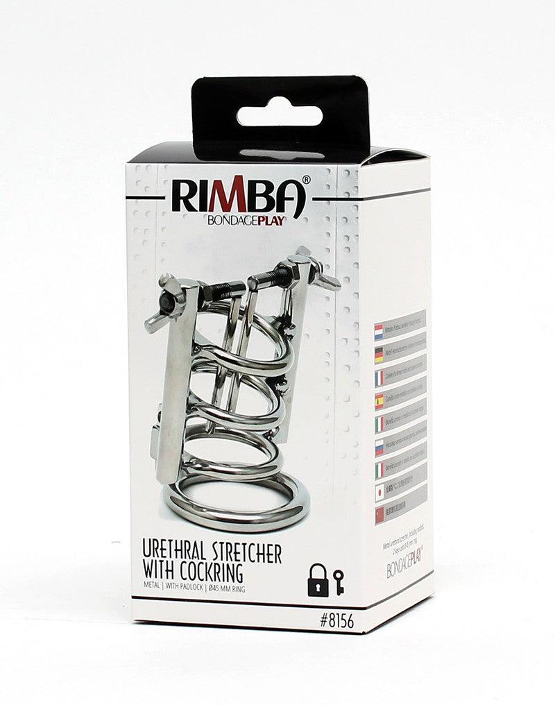 Rimba - Urinebuis Stretcher Met Cockring En Hangslot - RVS