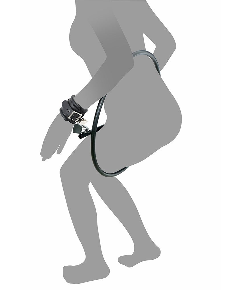 Rimba - Bondage Ring - Restraint Ring Met Leren Boeien En Hangslot
