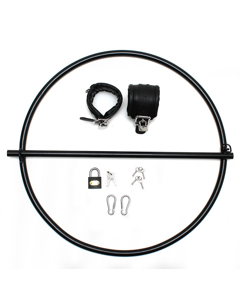 Rimba - Bondage Ring - Restraint Ring Met Leren Boeien En Hangslot