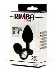 Rimba - Buttplug Duo Set Siliconen Met Kristal