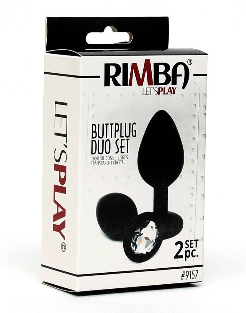 Rimba - Buttplug Duo Set Siliconen Met Kristal