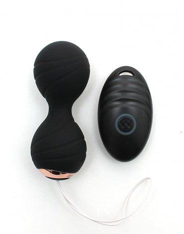 Rimba - Cannes - Oplaadbare Vagina Balletjes met Afstandsbediening - Zwart