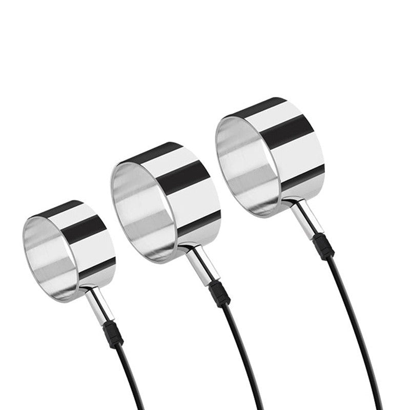 Rimba Electro Sex - Aluminium Cock Ringen Set uni-polair - 3 Stuks