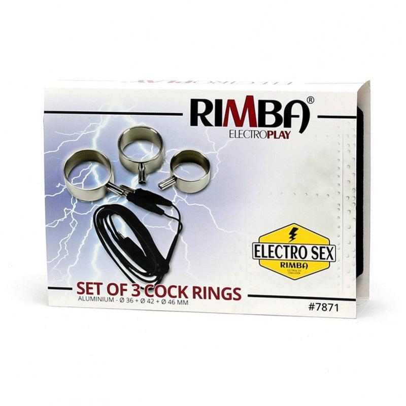 Rimba Electro Sex - Aluminium Cock Ringen Set uni-polair - 3 Stuks