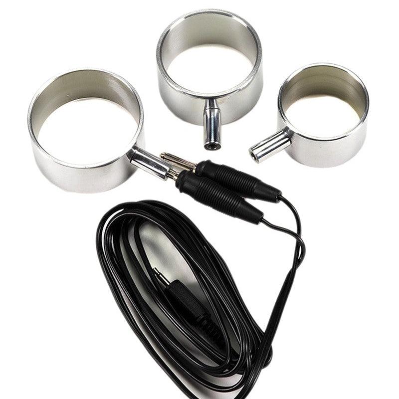 Rimba Electro Sex - Aluminium Cock Ringen Set uni-polair - 3 Stuks