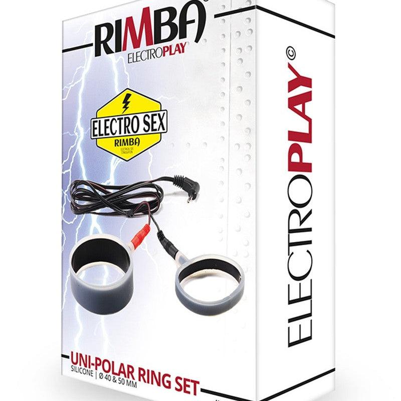 Rimba Electro Sex - Siliconen Cock Ringen Set Plat Model uni-polair - 2 Stuks