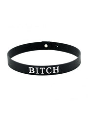 Rimba - Halsband - Collar Met Tekst - BITCH - Siliconen