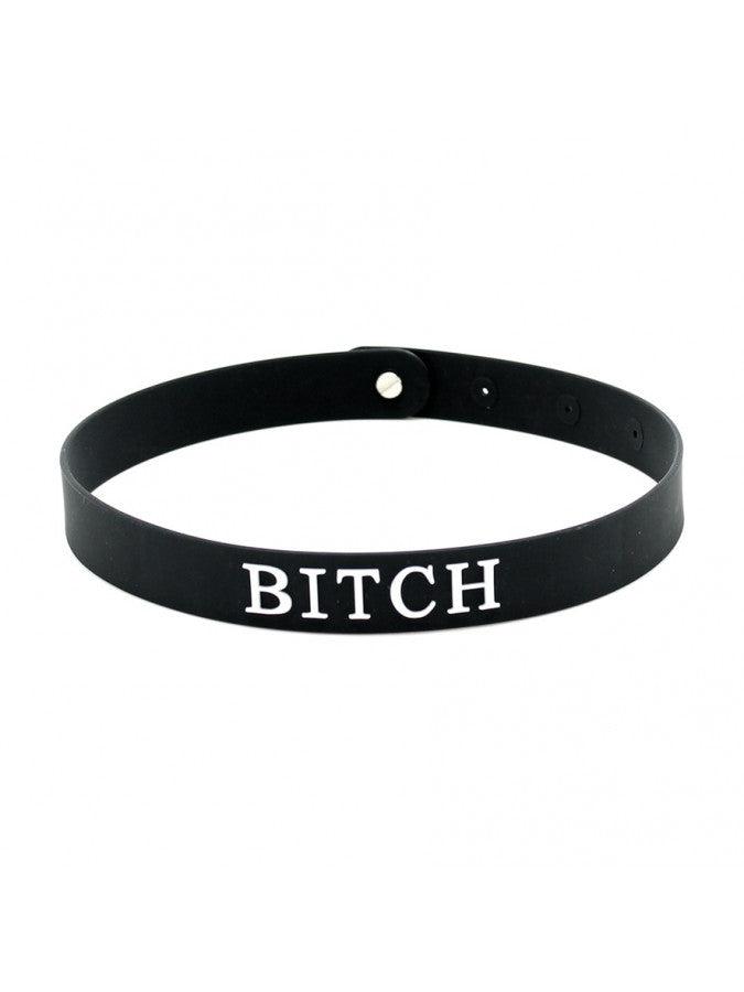 Rimba - Halsband - Collar Met Tekst - BITCH - Siliconen