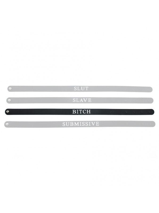 Rimba - Halsband - Collar Met Tekst - BITCH - Siliconen