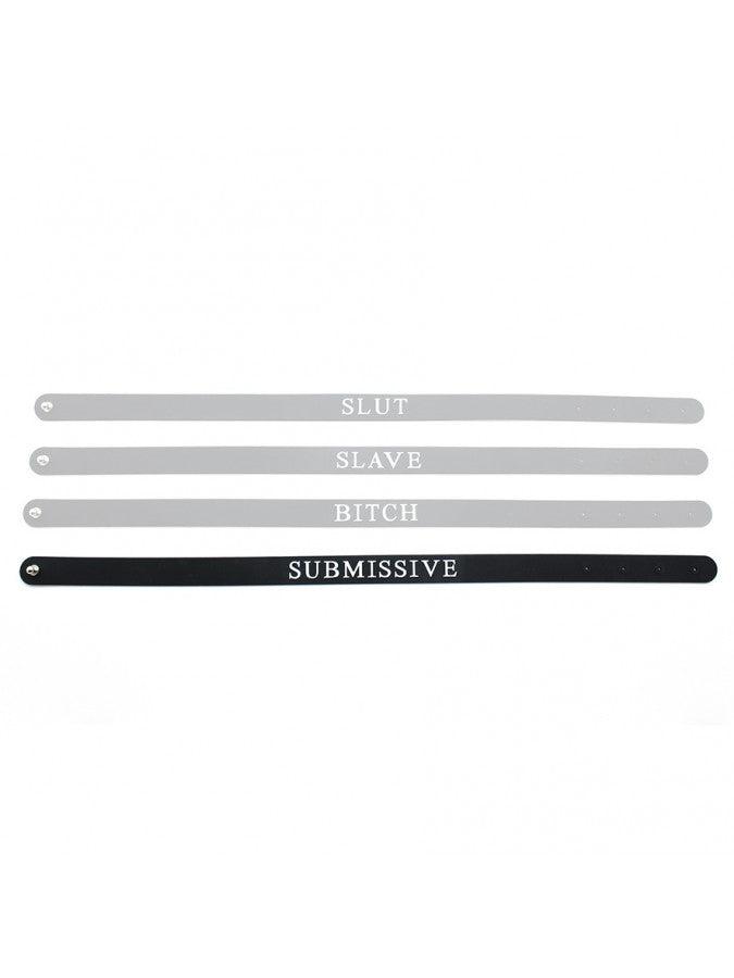 Rimba - Halsband - Collar Met Tekst - Submissive - Verstelbaar - Siliconen