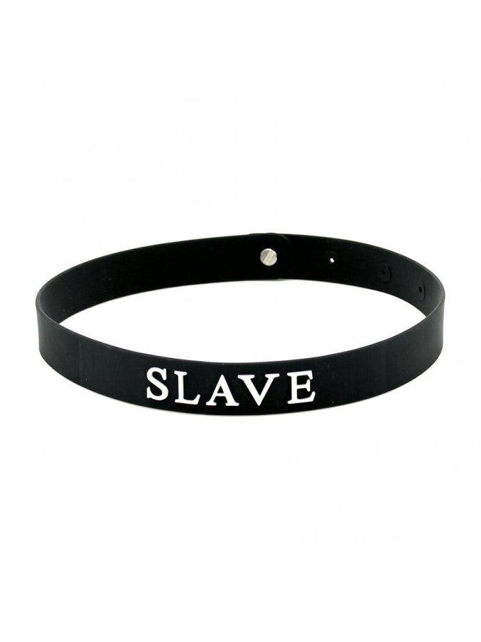Rimba - Halsband - Collar Met Tekst - SLAVE - Siliconen - Collar