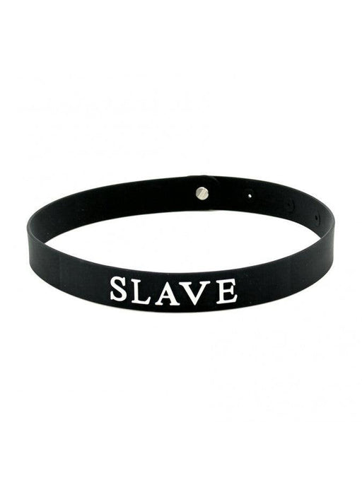 Rimba - Halsband - Collar Met Tekst - SLAVE - Siliconen - Collar
