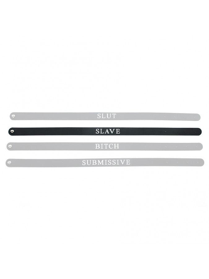 Rimba - Halsband - Collar Met Tekst - SLAVE - Siliconen - Collar