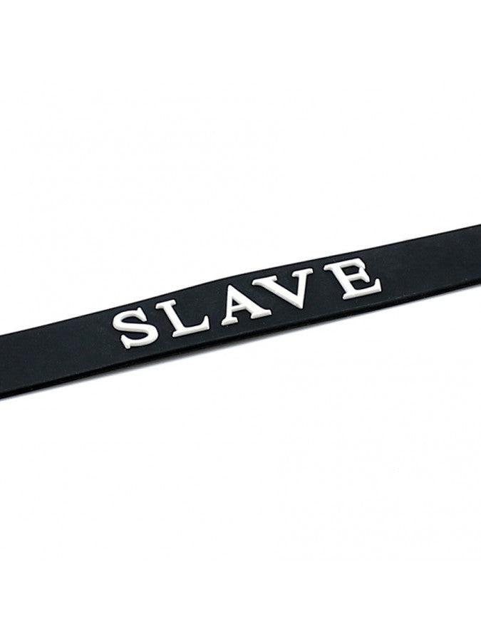 Rimba - Halsband - Collar Met Tekst - SLAVE - Siliconen - Collar