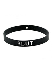 Rimba - Halsband - Collar Met Tekst - SLUT - Siliconen - Collar
