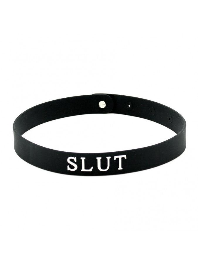 Rimba - Halsband - Collar Met Tekst - SLUT - Siliconen - Collar