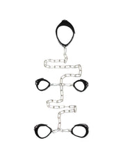 Rimba - Leren Boeienset Met handboeien voetboeien collar En Ketting