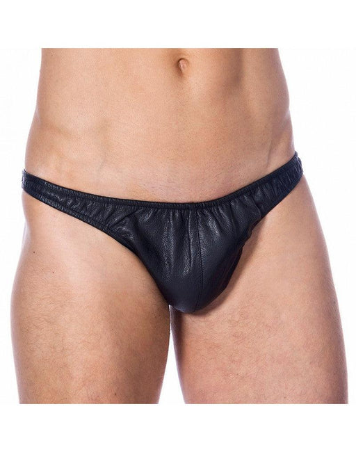 Rimba - Zwarte Leren Herenslip
