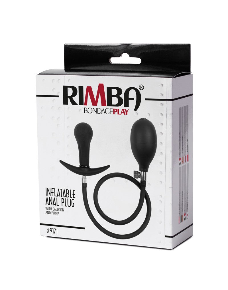 Rimba - Opblaasbare Anaalplug met Pomp - Siliconen - Zwart