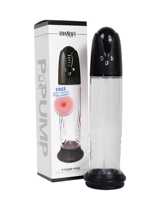 Rimba - P Pump PP05 - Elektronische Penispomp met Vagina Sleeve - Zwart