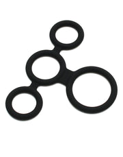 Rimba - Quatro - Cockring En Ball Splitter - Zwart