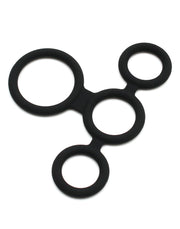 Rimba - Quatro - Cockring En Ball Splitter - Zwart