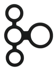 Rimba - Quatro - Cockring En Ball Splitter - Zwart