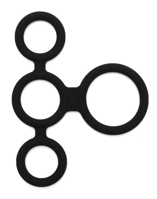 Rimba - Quatro - Cockring En Ball Splitter - Zwart