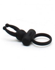 Rimba - Rome - Vibrerende Cockring Met clitoris stimulatie - Zwart