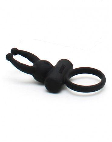 Rimba - Rome - Vibrerende Cockring Met clitoris stimulatie - Zwart