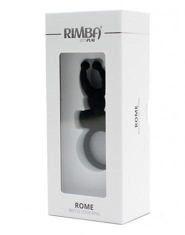 Rimba - Rome - Vibrerende Cockring Met clitoris stimulatie - Zwart