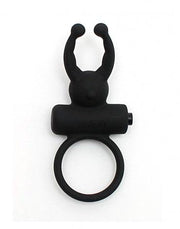 Rimba - Rome - Vibrerende Cockring Met clitoris stimulatie - Zwart