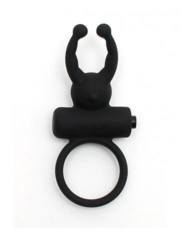 Rimba - Rome - Vibrerende Cockring Met clitoris stimulatie - Zwart