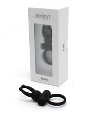 Rimba - Rome - Vibrerende Cockring Met clitoris stimulatie - Zwart