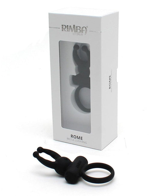 Rimba - Rome - Vibrerende Cockring Met clitoris stimulatie - Zwart