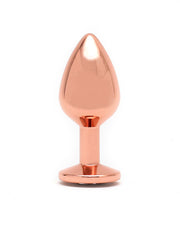 Rimba - Rosé Gouden Aluminium Buttplug Met Kristal